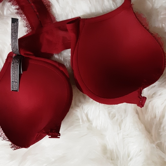 NWOT 34DD LACE RED SEXY RAZORBACK BRA - Picture 5 of 8